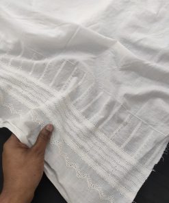 Off White Color RFD Cotton Hakoba Fabric For Women's Kurta