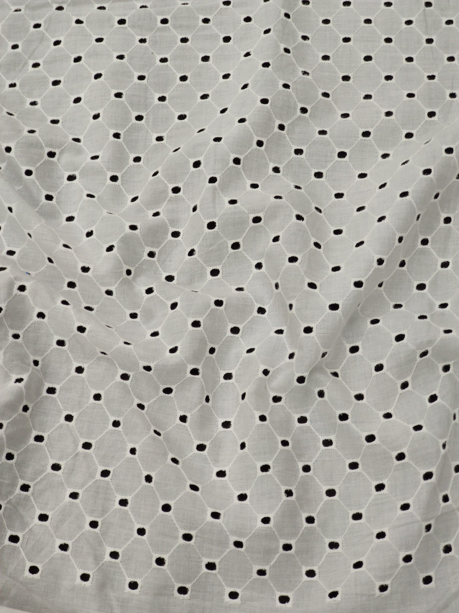 White Color RFD Cotton Hakoba Fabric For Women's Top - Image 4