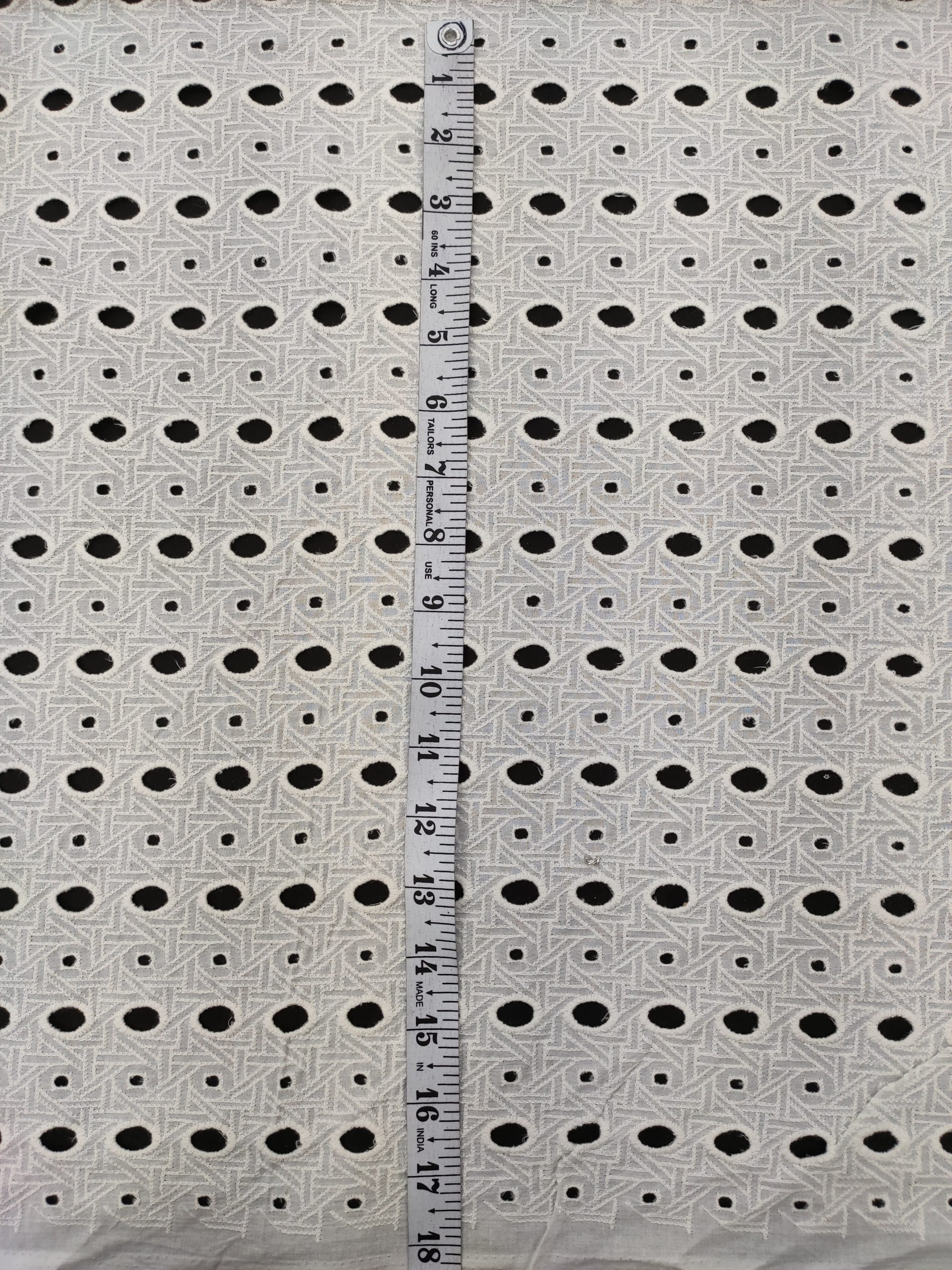 White color Cotton Cambric Embroidery Dyeable fabric for Women's Kurta - Image 3