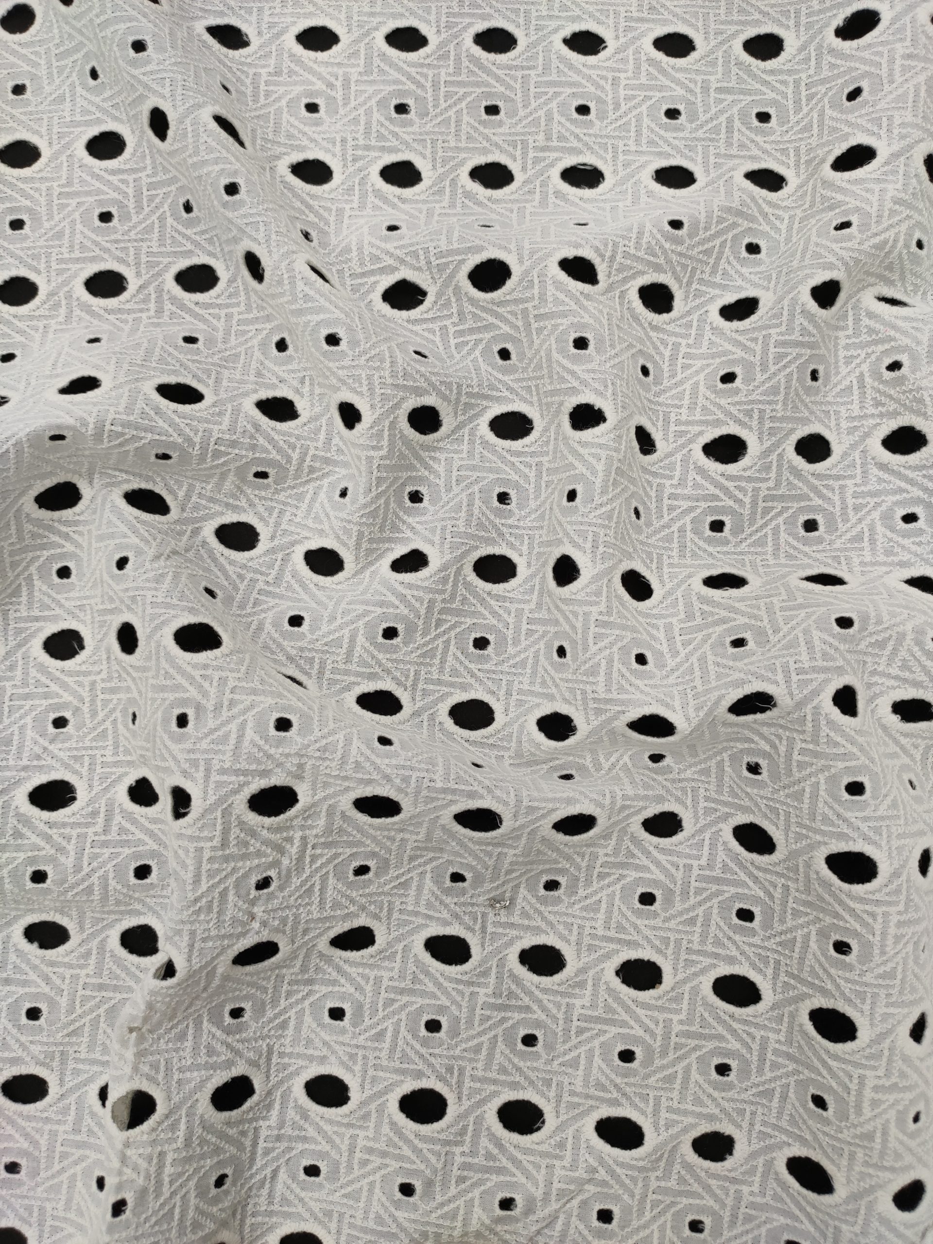 White color Cotton Cambric Embroidery Dyeable fabric for Women's Kurta - Image 4
