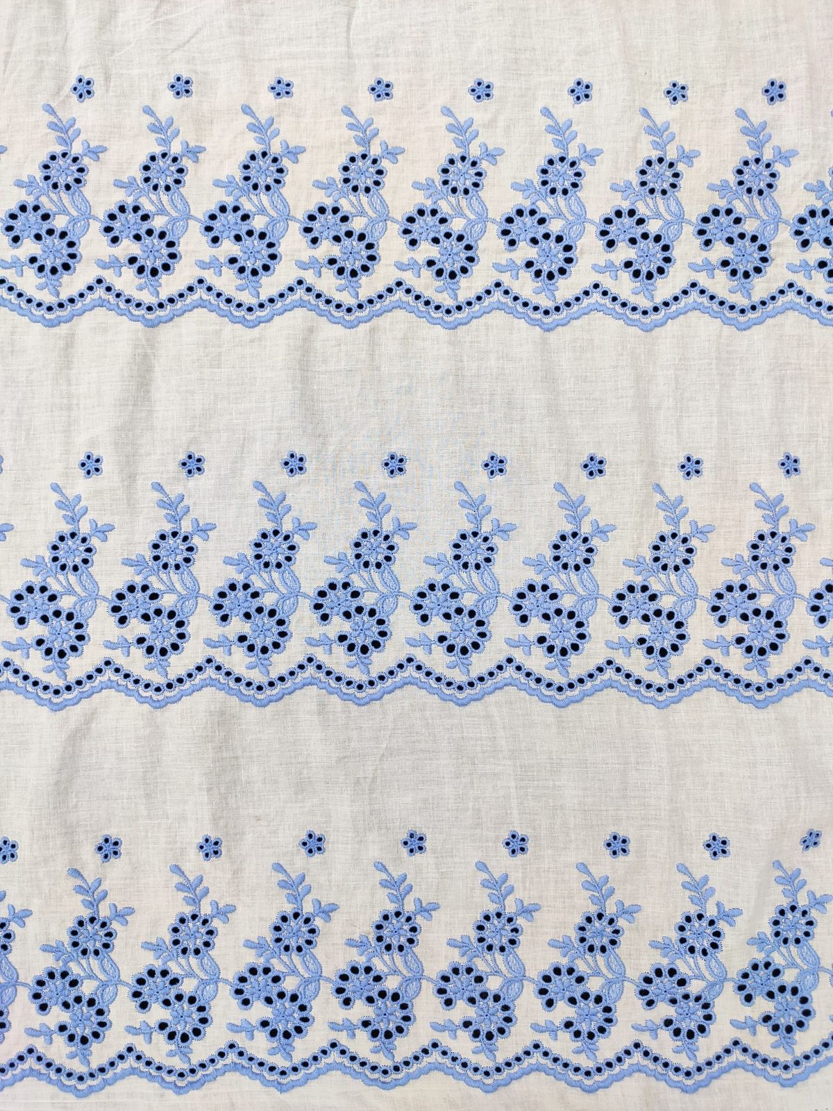 White color Cotton Cambric Embroidery Dyeable fabric for Women's Shirts
