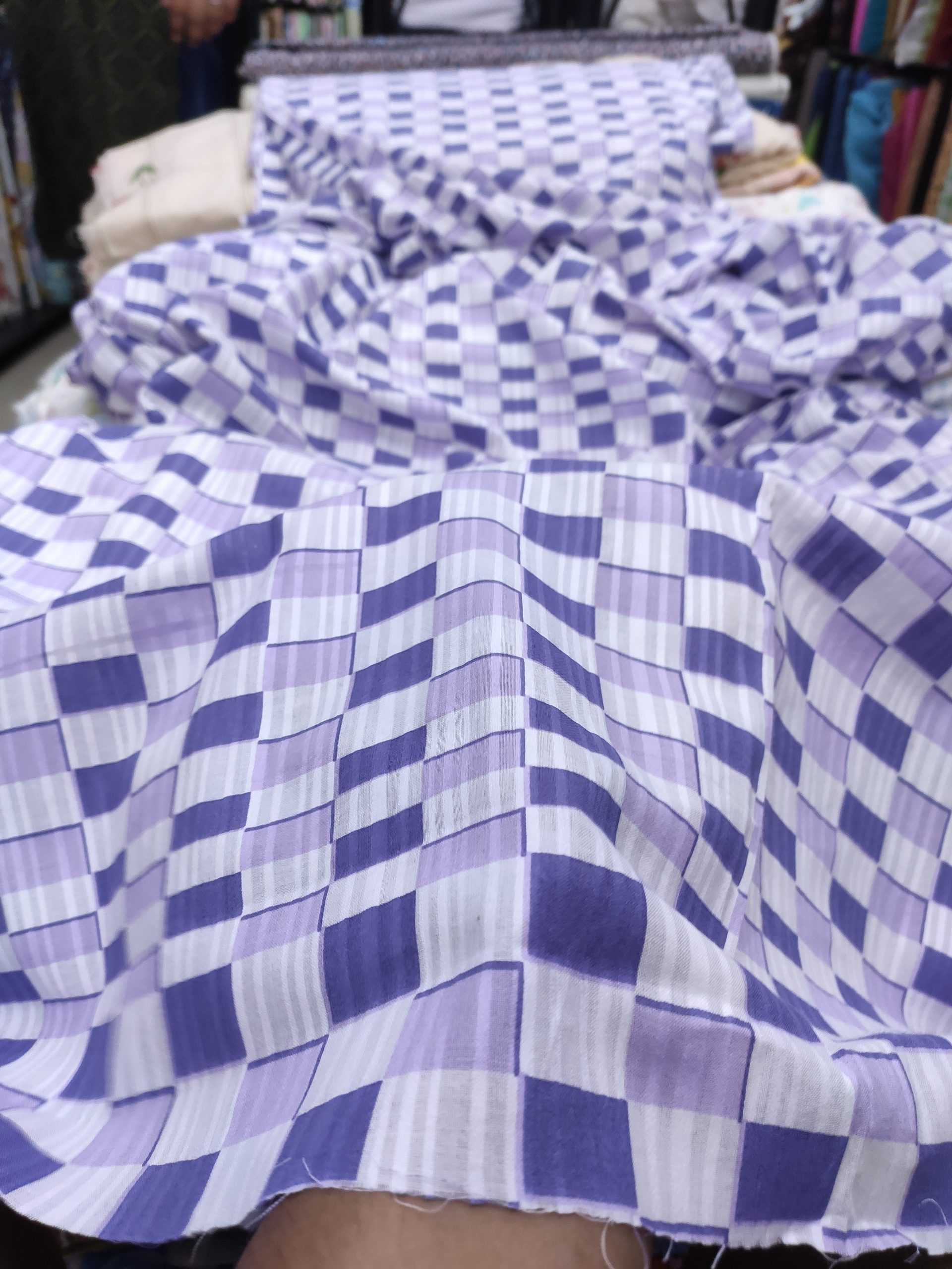 Multicolor Cotton Seer sucker fabric for Women's Kurta