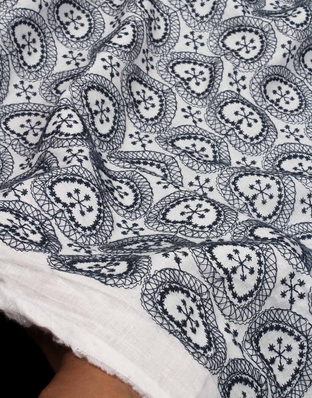 Mutlicolor Cotton Hakoba Embroidery fabric For Women's Top - Image 5