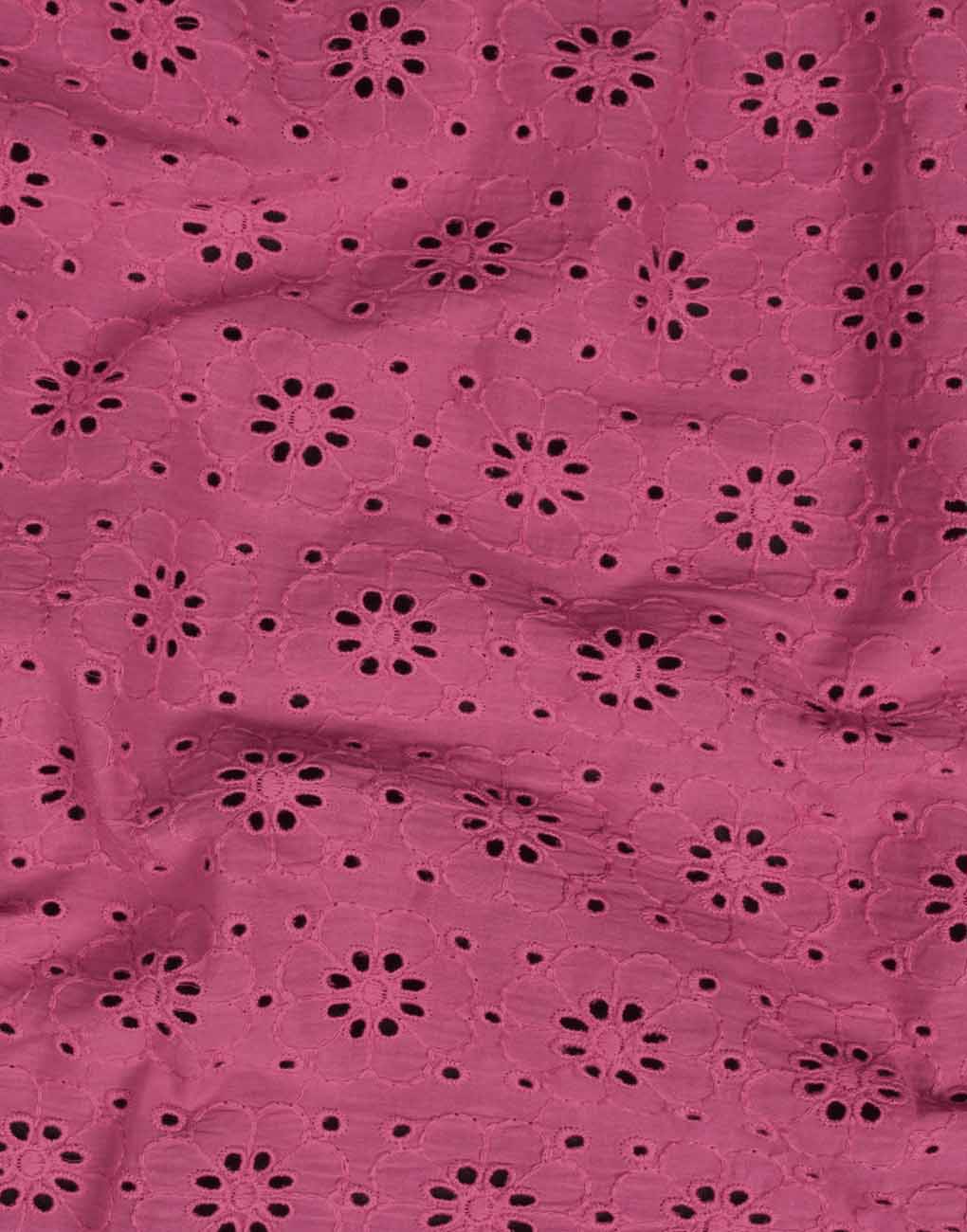 Pink Color Cotton Hakoba Embroidery Fabric For Women's Dress - Image 7