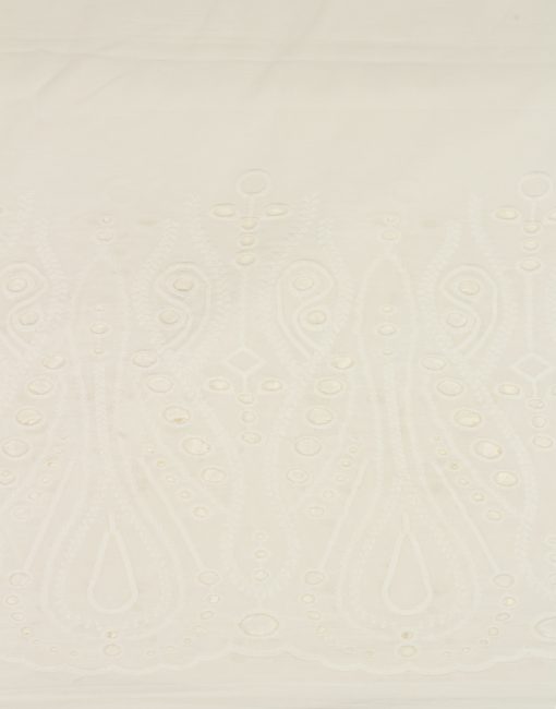 White Color RFD Cotton Hakoba Fabric For Women's Kurta - Image 3