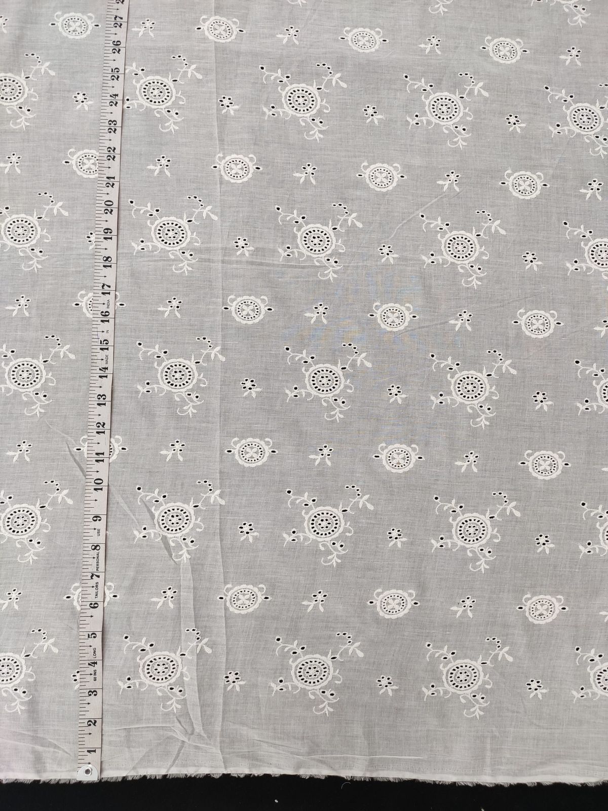 White Color Cotton Hakoba Embroidery Fabric For Women's Short Kurta