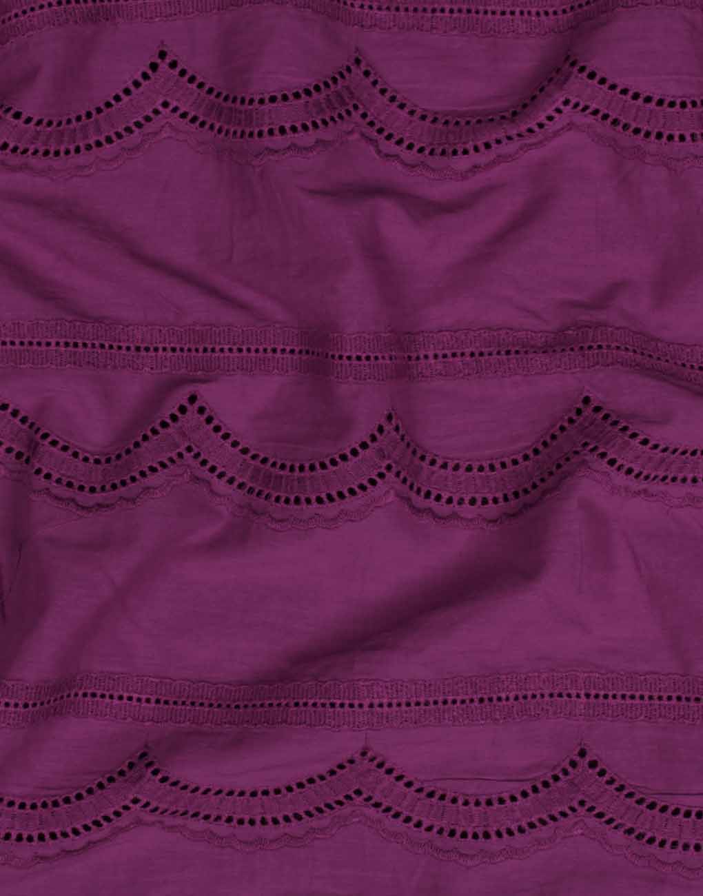 Purple Cotton Embroidery – Minimal & Lightweight Design - Image 2