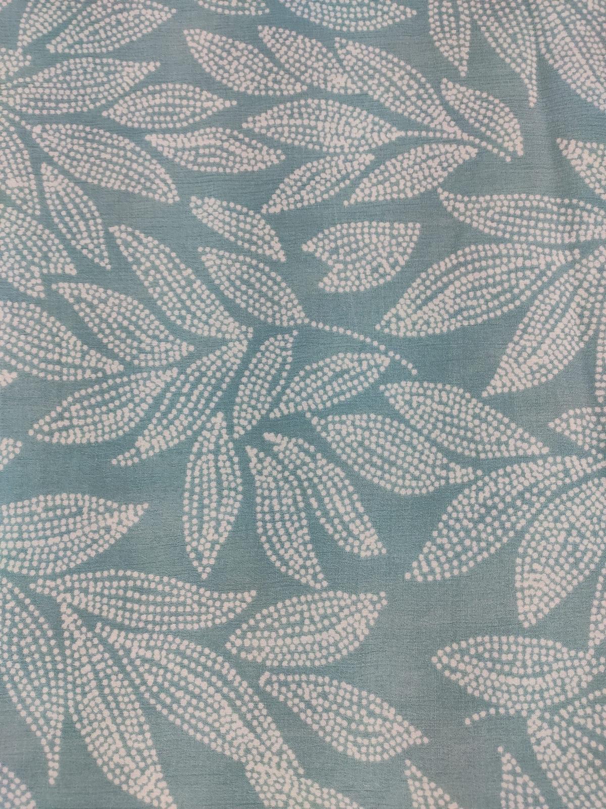 Turk Green Rayon Crepe Fabric – All Over Print