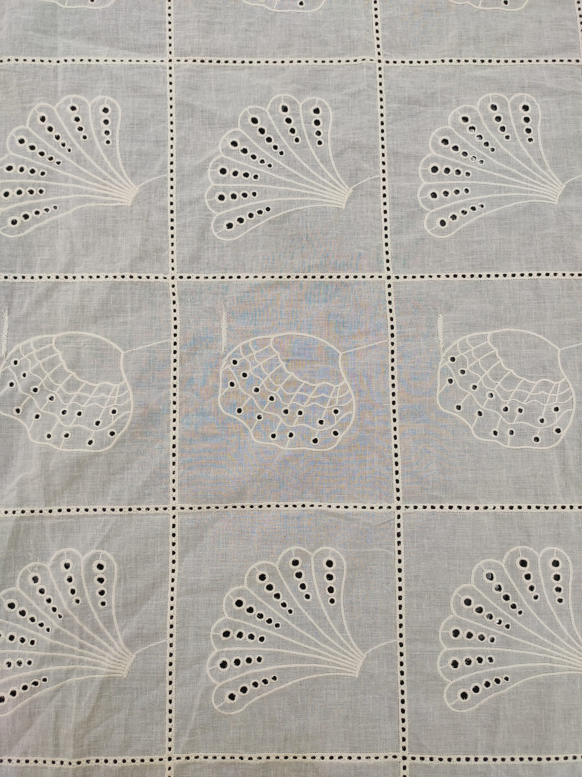Grey Cotton Cambric Embroidery Fabric | Charu Creation - Image 4