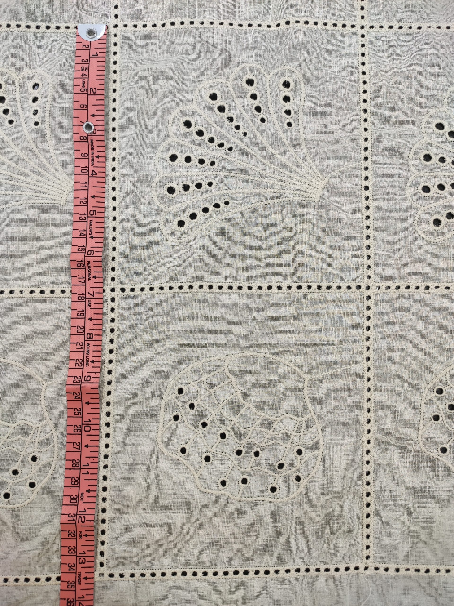 Grey Cotton Cambric Embroidery Fabric | Charu Creation - Image 3