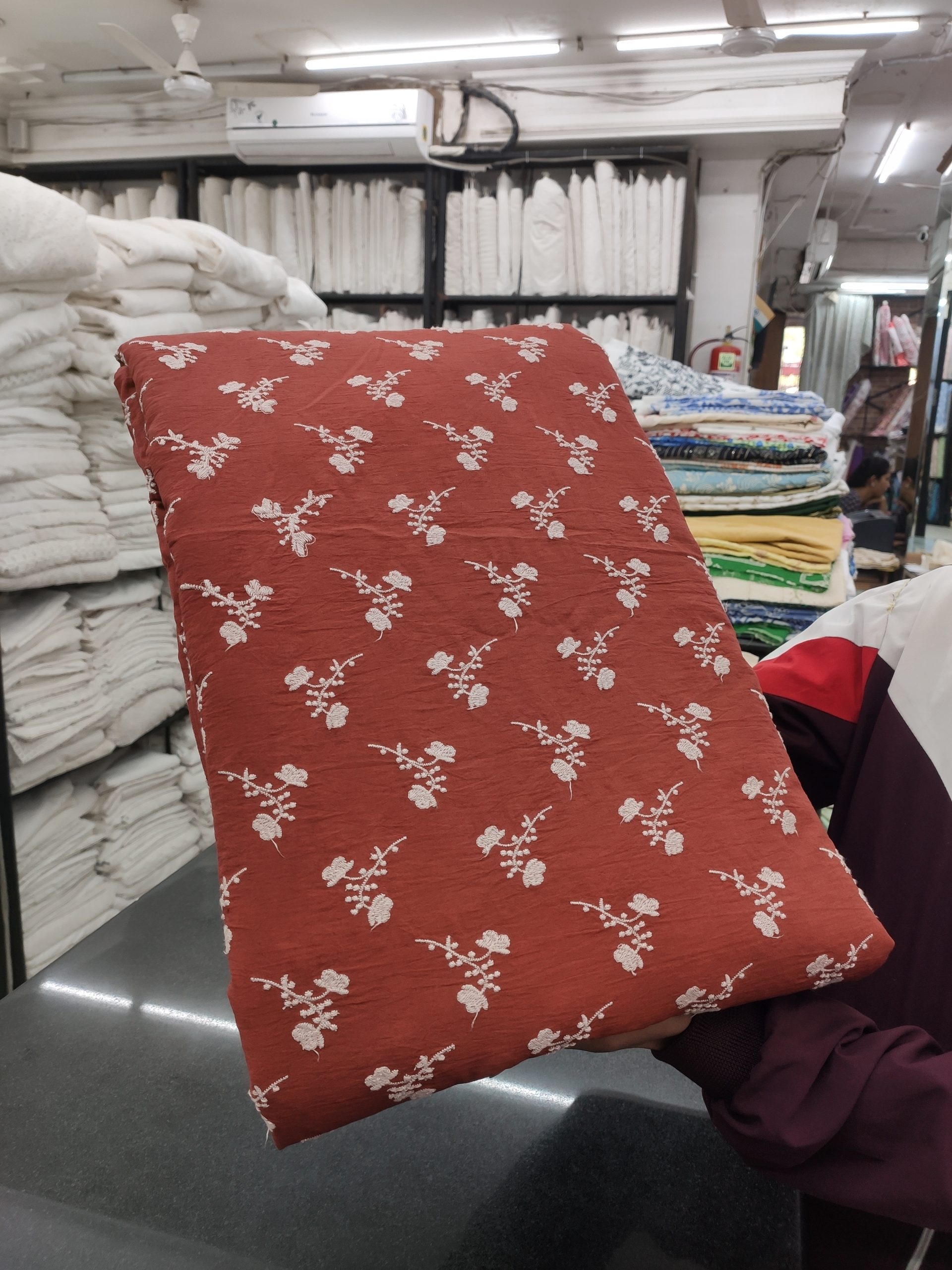 cotton embroidery fabric