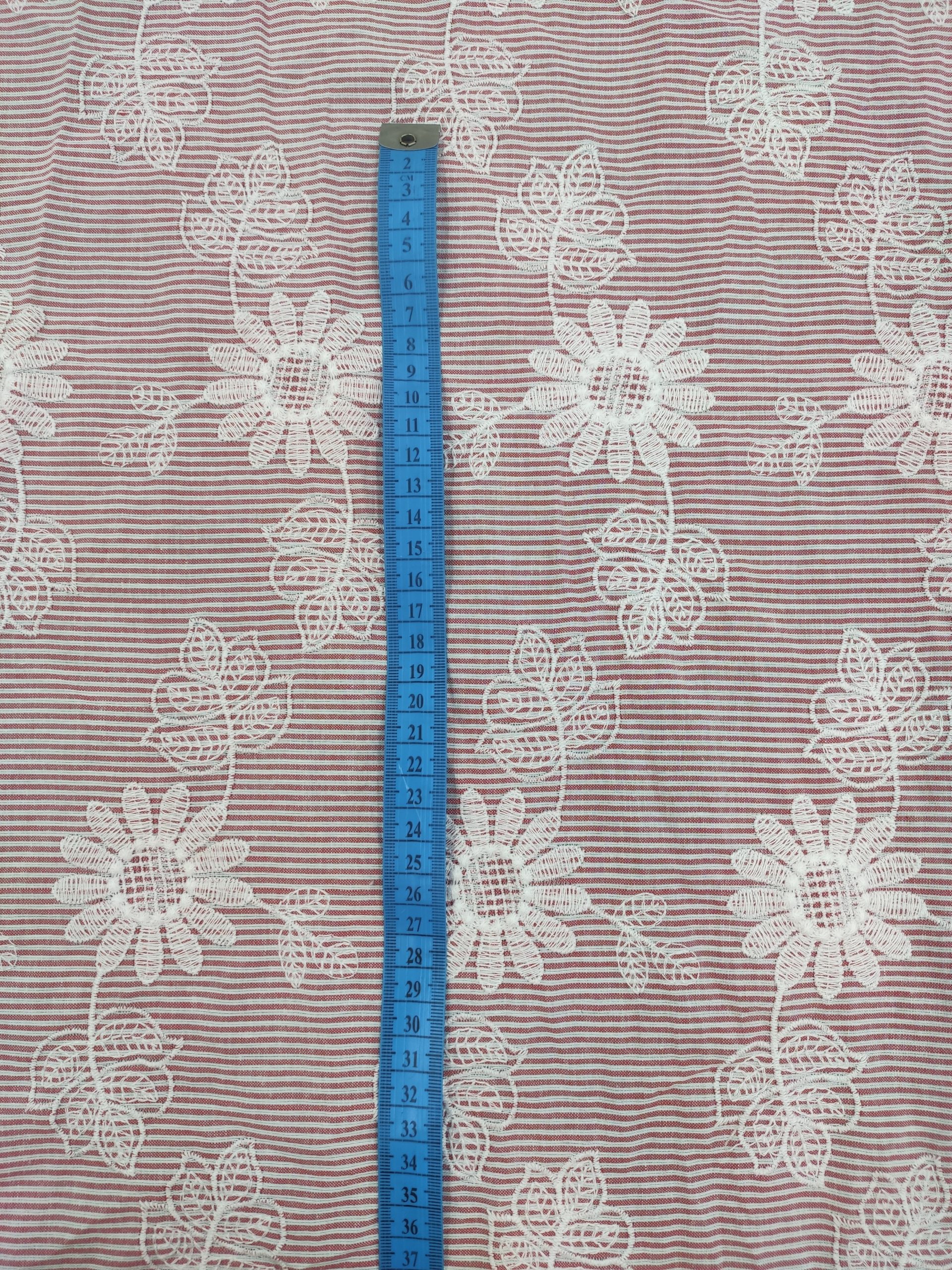 Red Yarn Dyed Cotton with Floral Embroidery | Charu Creation - Image 3