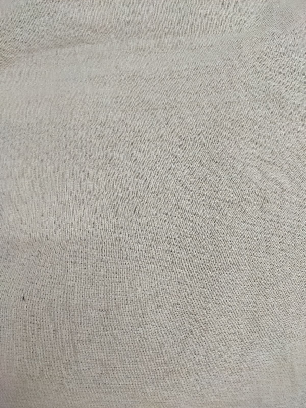 Solid Beige Breathable Cotton Linen Fabric | Charu Creation - Image 3