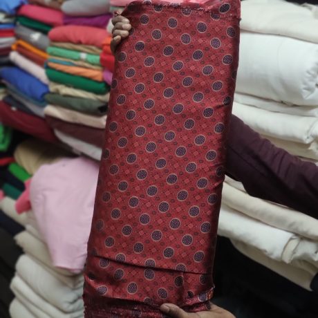 Red Viscose Modal with Geometric Digital Print | Charu Creation - Image 2