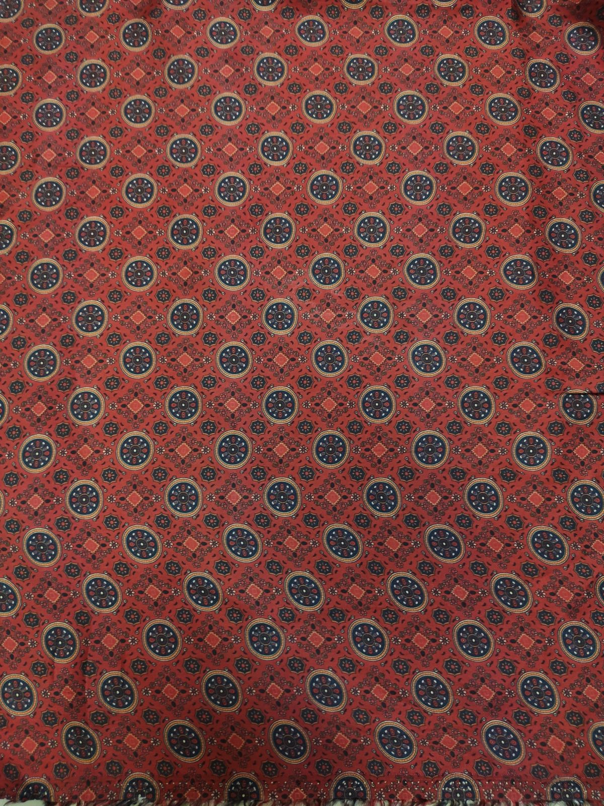 Red Viscose Modal with Geometric Digital Print | Charu Creation - Image 3