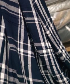 Black and White Check Printed Rayon Crepe Fabric | Charu Creation