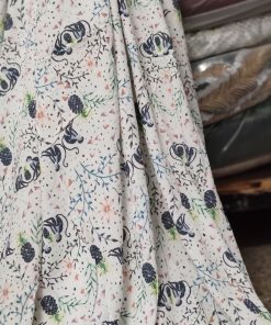 Monkey & Pineapple Print Rayon Crepe Fabric | Charu Creation
