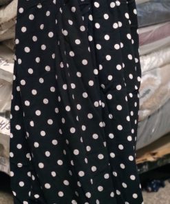 Classic Polka Dot Printed Rayon Crepe Fabric | Charu Creation