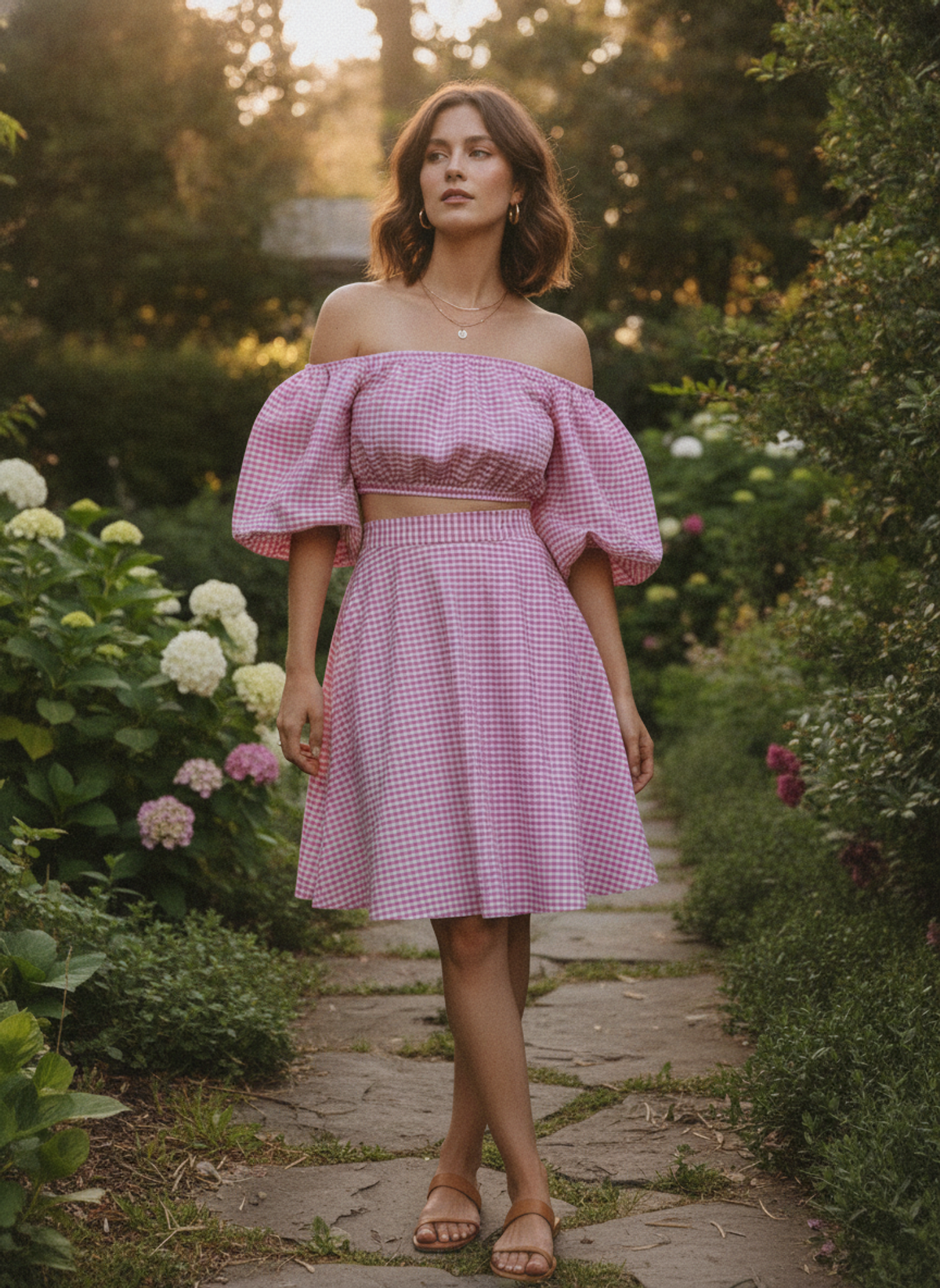 Pink and White Cotton Yarn Dyed Gingham Check Fabric | Charu Creation - Image 5