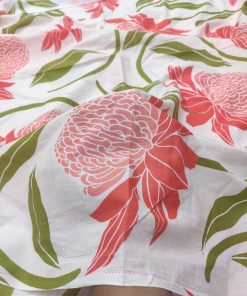 Large Floral Print Cotton Cambric Fabric | Charu Creation