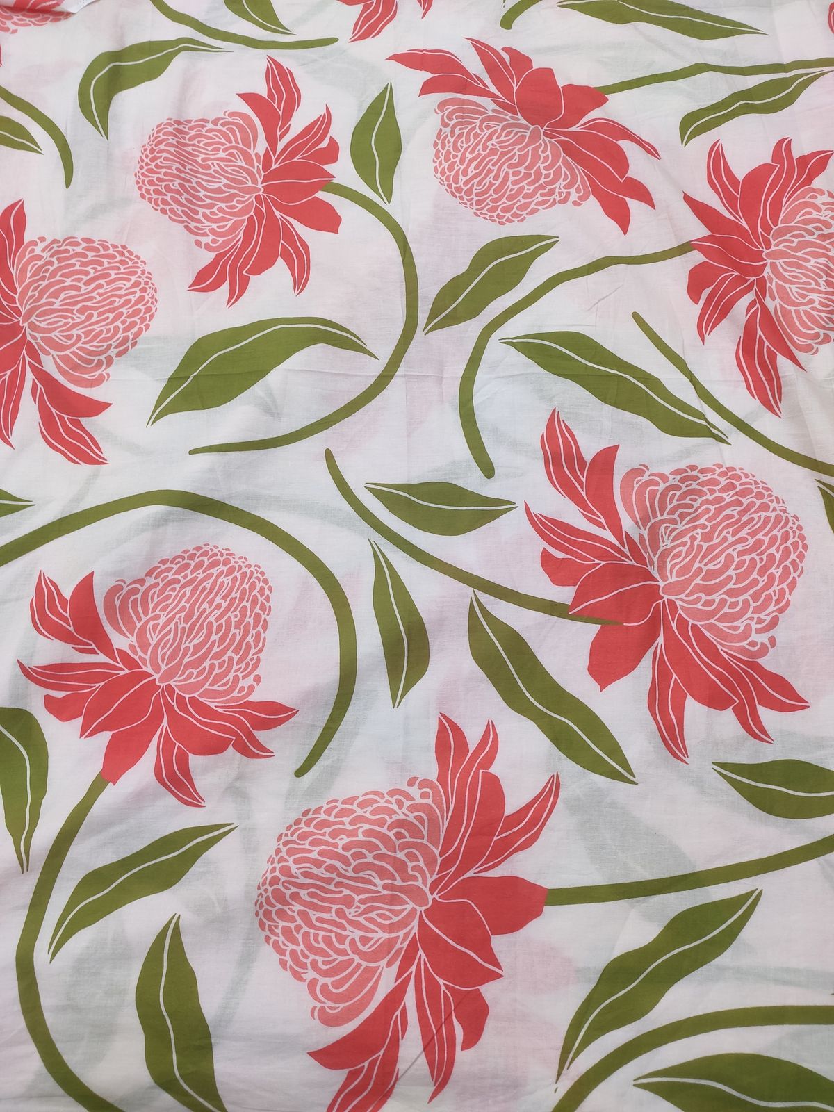 Large Floral Print Cotton Cambric Fabric | Charu Creation - Image 3