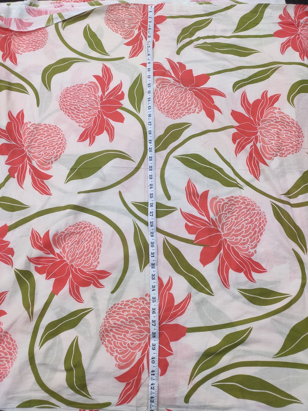Large Floral Print Cotton Cambric Fabric | Charu Creation - Image 4