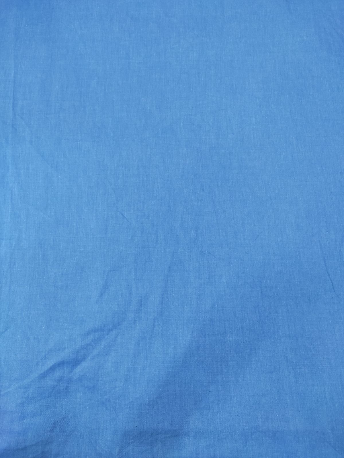 Blue Solid Cotton Chambray Fabric for Shirting | Charu Creation - Image 3