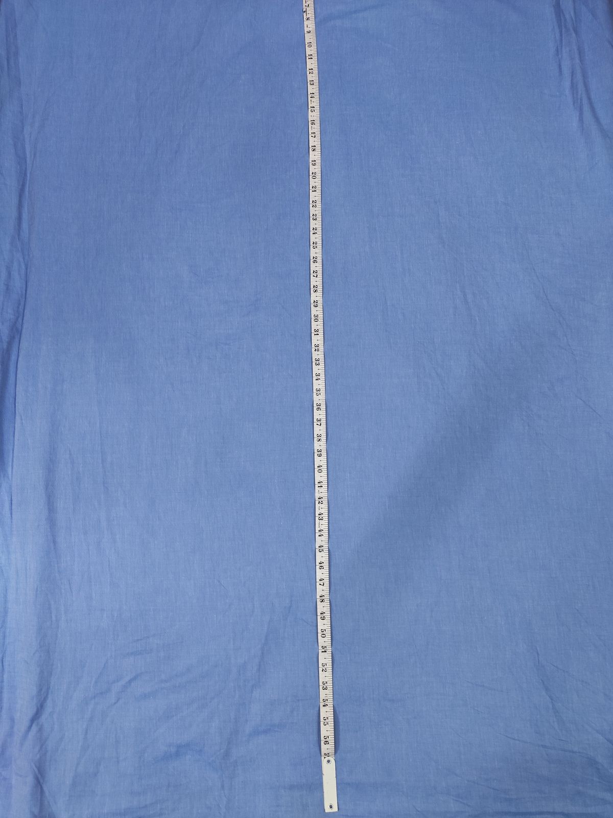 Blue Solid Cotton Chambray Fabric for Shirting | Charu Creation - Image 4