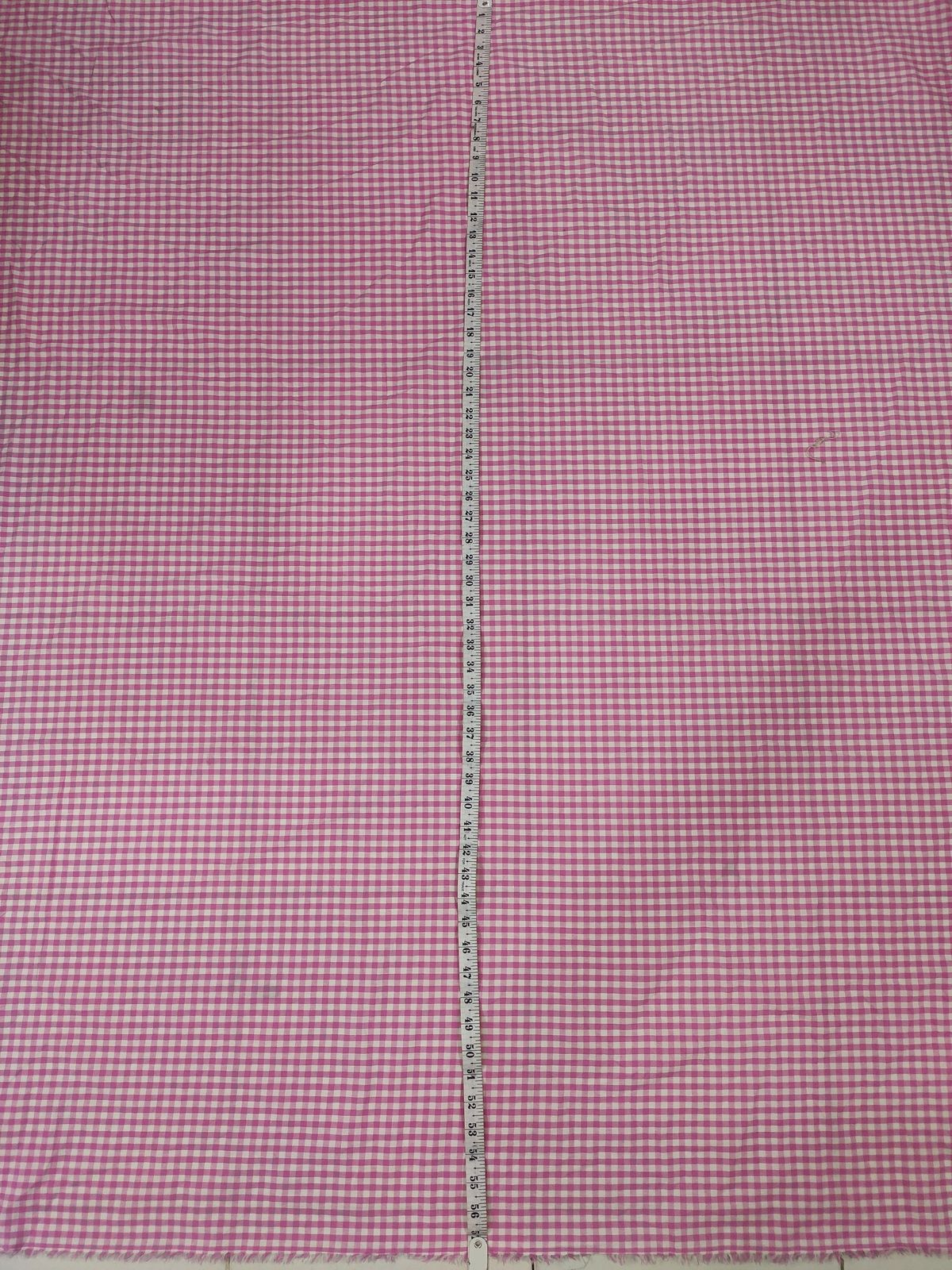 Pink and White Cotton Yarn Dyed Gingham Check Fabric | Charu Creation - Image 4