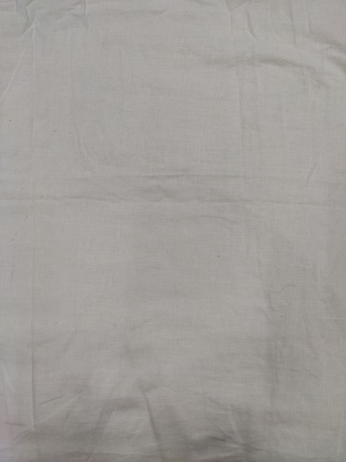 Off White Solid Plain Cotton Linen Fabric | Charu Creation - Image 3