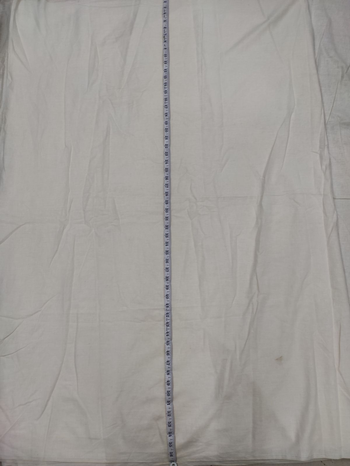 Off White Solid Plain Cotton Linen Fabric | Charu Creation - Image 4